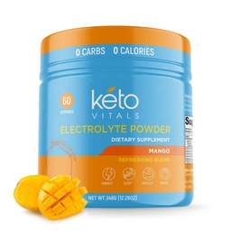 Keto Vitals Electrolytes Powder | Elettroliti Keto-Friendly con Potassium, Magnesio, Sodio, Calcio | Keto Electrolytes Supplement Energy Drink Mix | Zucchero-Free, Calorie Zero, Carbi Zero