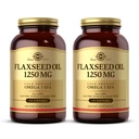 Solgar Flaxseed Oil 1250 mg - 100 Softgels, Confezione da 2 - Fonte vegetale concentrata di Omega-3 Alpha-Linoleic Acid (ALA) - Non OGM, Gluten Free - 100 Total Servings