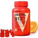 Vitamina B12 D3 Vegan Gummies - 90 Conte I 1000 MCG Methyl B12 & 5000 IU Vitamin D Gummy Chewable Supplements for Adults & Kids - Immune Health & Daily Energy Boost - Non-GMO, Arancione