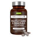 Multivitamina etilata ad alta potenza di Igennus per le donne, ingredienti puri e puliti, supplemento MTHFR con attivo B-Vitamins, vitamina K2 MK7, ferro gentile, ottenuto rilasciato, non OGM & Halal, 180 compresse