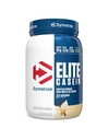 Dymatize Elite Casein Protein Powder, Assorbimento lento con Aminoacidi di costruzione del muscolo, 100% Caseina Micellare, 25g Protein, 5.4g BCAAs & 2.3g Leucina, aiuta il recupero di notte, Smooth Vanilla, 2 Pound