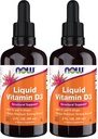 NOW Integratori, Vitamina liquida D-3, Ossa forti*, Supporto strutturale*, 2 once (Pacchetto di 2)