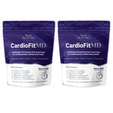 1MD Nutrition CardioFitMD - Vegan Beets Superfood Keto- Heart Health Powder - Nitric Oxide Supplement - Beet Root Powder for Healthy Blood Pressure & Circulation - High Fiber Drink - 30 giorni (2-Pack)