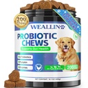 200 Probiotici PCS per cani - Cuscinetti Probiotici per la salute del fegato, supporto digestivo & Itchy Trattamento del gas di diarrea dell'animale domestico - Probiotici, enzimi digestivi, prebiotici, zucca