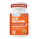 WELMATE - Riduttore di acido di Famotidina, 20mg - Forza massima - Rilievo di bruciore di stomaco - Indigestione acida - Rilievo di stomaco - Funziona in 15 minuti, 12 ore di sollievo - Medico generico - Dimensione di valore - 300 Tavole