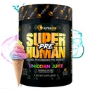 ALPHA LION Superhuman Pre Workout Powder, Beta Alanine, L-Taurine & Tri-Source Caffeina per energia e messa a fuoco, Nitric Oxide & Citrulline per pompa (21 Serve, Succo di Unicorn)