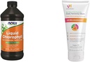 NOW Supplementi, Clorofilla liquida, Super Concentrato, Deodorizzatore interno*,Energia calda e vH Essentials, Ph Balanced Daily Feminine Wash, Tea Tree Oil & Prebiotic, 6, Fl Oz, (Pacchetto di 1)