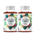 Vitamatic 2 Pacchetti Gommie di collagene idrolizzate con vitamina C, zinco e biotina, 200 mg - 60 Gummie (Totale 120 Conte)