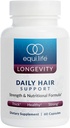 Equilife Daily Hair Support, Integratore Capelli con Biotina, Ashwagandha, Zinco, Selenio e Saw Palmetto, Vitamine e Minerali per Capelli e Scalp Nourishment, Gluten Free, 60 Capsule