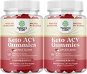 Keto ACV Gummies per il supporto avanzato del metabolismo con la madre - Zucchero Free ACV Keto Gummies per la pulizia del corpo e del disintossicazione - Aceto di sidro di mele supplemento di di disintossicazione per le donne & uomini - 120 Chews x2