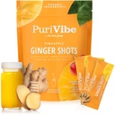 Tutto su Juicing Ginger Shots con Ananas & Turmeric - Superfood Juice Powder - Immunity, Digestion & Energy Support - 15 Wellness Stick Packs - PuriVibe