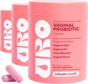 O Positiv URO Vaginal Probiotics for Women pH Balance con Prebiotics & Lactobacillus Probiotic Blend - Vaginal Health Supplement - Promuovere l'odore vaginale sano e flora vaginale, 60 conte (Pack of 3)