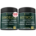 Bundle 6in1 Dandelion Supplemento & 6in1 Beet Root Capsule - Supporto Digestivo, Immune e salute del cuore