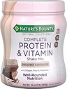 Proteine complete & Vitamin Shake Mix by Nature's Bounty Optimal Solutions, Contiene vitamina C per la salute immunitaria, Decadent Chocolate Flavor, 1 lb