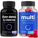 NutraChamps Liver Cleanse Detox Capsule e (2-Pack) Men's Multivitamin Gummies Bundle