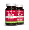 Smart Heart Omega-3 Fish Oil 1000mg - Triple Strength EPA & DHA, Non OGM, Heart & Cognitive Support - 50 Burpless Softgels - 2-Pack