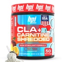 BPI Sports CLA + Carnitina Shredded - Convertire cellule grasse in energia e supporta il muscolo magro, aumentare il metabolismo - Supplemento L-carnitina non stimolante - Punch di frutta (14.1 oz. / 50 Serve)