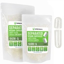 XPRS Nutra Vegan Size 1 Capsule Separati - 100 Count Clear Premium Empty Capsule Separati in Borse - Pillole 1 Vuoto per Riempimento Integratore fai da te