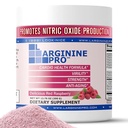 L-ARGININE PRO | 5.500mg L-Arginina Plus L-Citrullina 1,100mg Raspberry Powder Drink Mix Supplemento per la produzione di ossigeno nitrico maggiore
