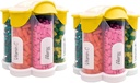 Extra Large Pill Organizer Daily, Weekly, Bottiglia di supplemento mensile, Erogatore di pillole carino Blossom con 7 XL Comparti (2 Pack Combo) (Pacchetto giallo 2)