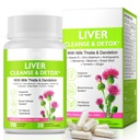 Ristrutturazione del fegato Detox,Liver Cleanse Detox & Repair & Support |70 Capsules|Herbal Supplemento per Liver Health| Latte Thistle Dandelion Root con 9 minerali erboristici per uomini e donne