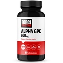 FORCE FACTOR Alpha GPC Brain Supplemento per memoria e messa a fuoco, Mood Support Supplement con Alpha GPC 600mg, Premium Quality, Vegan, Non-GMO, 60 capsule