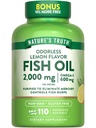 Nature's Truth Fish Oil 2000mg | 110 Softgels | Omega-3 | Lemon Flavor | Non-GMO & Gluten Supplemento gratuito