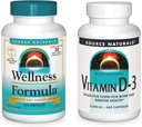 Fonte Naturals Wellness Formula e 5000 iu Vitamin D-3, 240 capsule in ogni bottiglia