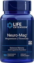 Estensione della vita - Neuro-Mag, Magnesio L-Threonate Integratore alimentare 90 capsule
