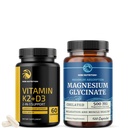 Vitamina D3 K2 e Magnesio Glycinate Supplemento | Bone, cuore e supporto muscolare con 5000 IU D3, K2 MK7, e 500mg Magnesio | Alto assorbimento, Immune & Nerve Supporto | 60 Serve Ogni
