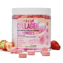 Gummie di peptide di collagene per le donne, 120 idrolizzate senza zucchero, ad alta resistenza 2500mg Proteine Tipo I,II,III,V,X con 15000mcg Biotina e Vitamina A B6 B12 C D E per unghie della pelle dei capelli