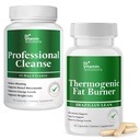 DR VITAMINA SOLUZIONI Professionale Detox Cleanse e termogenic Fat Burner Bundle - 15 giorni Cleanse per la gestione del peso, Gut Health e Bloating Relief - 90 Caps