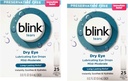 Blink Tears Preservative Gocce per occhi lubrificanti gratuite, Rilievo immediato e a lunga durata per gli occhi asciutti, 25 Vials sterili ad uso singolo, 0.01 FL OZ (0.4 mL) Ciascuno (pacchetto di 2)