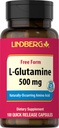 Lindberg L Glutamine Capsule per Donne e Uomini | 500mg | 100 pillole | Supplemento forma gratuita | Non OGM, Gluten Free