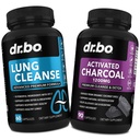 Pulisci polmonare & capsule di carbone attivate - Integratori respiratori & Pillole di carbone di cocco organico per il supporto gas di Stomach e Bloating - Detox di erbe per polmoni, Salute Bronchial & Gut