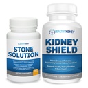 Soluzione di pietra capsule- Dissolver naturale, Supporto di pietra renale & Cleanser del rene, 60 Servings + Kidney Shield 120 Caps Kidney Supplemento per supportare la normale funzione del rene e supporto salute del rene
