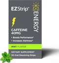 Integratori energetici - Mint Flavor, 30 Conte - Strisce dissolvente con 40 mg di caffeina per aiutare a rafforzare la vostra giornata e aumentare le prestazioni - Made in the USA, Zucchero e senza glutine