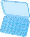 Daviky organizzatore settimanale di pillole 3 volte al giorno, grande 7 giorni Pill Box 3X al giorno con contenitore separato, custodia di viaggio portatile per farmaci, vitamine, olio di pesce e integratori