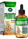 Probiotici per gatti per il supporto digestivo – Probiotici per gatti interni Aiuto con Colic, Upset Stomachs, Diarrea, Gas e Bloating – Prebiotici + Pleasant Chicken Flavor Inside – 2 Oz