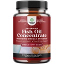 Omega 3 Fish Oil Supplement - EPA DHA Fish Oil Omega 3 Supplemento con le vitamine del cervello del Booster immunitario - Burpless 2000 mg per Serving per il supporto del fegato del mood Boost e il supporto del sollievo PMS