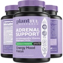 Adrenal Support & Cortisol Manager Supplemento רUltra Adattageni ad alta purezza, Estratto di Ashwagandha, Rhodiola Rosea Capsule per l'energia naturale, Fatigue, Mood Boost Non OGM