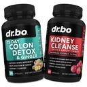 Pulitore Detox & Kidney Cleanse - Pillole di pulizia del colon 15 giorni con Ginger & Kidney Detox Supporto Supplemento Cranberry - Bowel Movimento Integratori per lo Stomach Bloating Gut & Kidneys