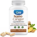 One Planet Nutrition Nano Ginger Root 250 mg Veggie Capsule (120 Serve), Pure Ginger Root Extract, Nano for Superior Absorption, Enhances Digestive Health, Non-GMO, Vegan Gluten Free