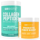 GOBIOTIX Fibra & Collagen Bundle: Capelli, Pelle, Supporto Gut - 30 Serve Collagene, 35 Serve Fibra