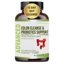 Detossi 15 giorni di Gut Cleanse per le donne e gli uomini - Advanced 15 giorni Pulitura del colon con Probiotici e Psyllium Husk per il sollievo di costipazione, Salute digestiva, Pulitore del colon & Salute Gut.60 Caps.