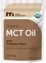 Polvere dell'olio MCT organica con fibra prebiotica,1 pound(16 oncia), combustibile veloce per il corpo e il cervello, C8 MCT olio per caffÃ ̈ cremoso, senza OGM, dieta Keto, vegan