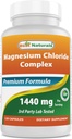 Best Naturals Magnesium Chloride (Cloruro De Magnesio) Complesso 1440 mg per porzione - 120 capsule
