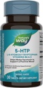 La Via della Natura 5-HTP, L-5-Hydroxytryptophan, aiuta a fare la serotonina per promuovere una prospettiva positiva*, vitamina B6, vitamina C, estratto di chicco di Griffonia, 30 compresse (Pescaggio Vary May)
