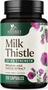 Estratto di cardo di latte - formula di Detox &amp; Riparazione del fegato - Natural Milk Thistle with Silymarin Marianum & Dandelion Extract - Natural Herbal Liver Health Supplement - Made in USA - 120 Capsule