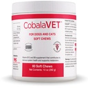 CobalaVet Vitamina B12 & B9 per cani di piccola taglia &amp; gatti - Supporta il sistema nervoso, funzione del cervello, difese immunitarie & crescita cellulare - Formazione delle cellule del sangue - Pathway metabolica - 60 Soft Chews